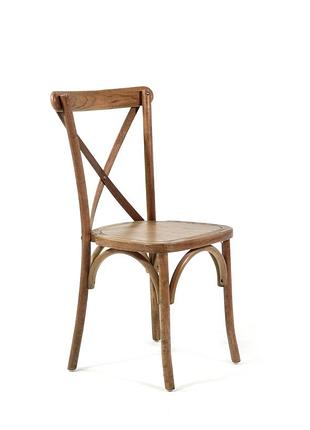 Стул деревянный со спинкой cross back натуральный дуб remy-decor для дома кафе ресторана