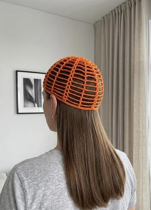 Шапка кроше тренд сезона handmade