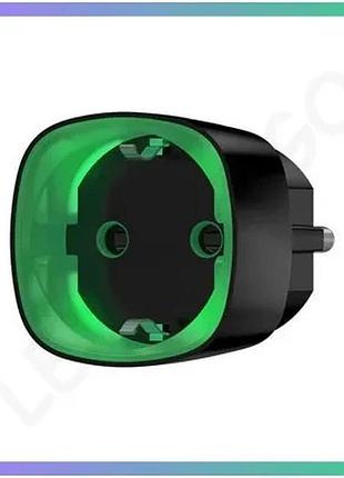 Радіокерована розумна розетка ajax socket black з лічильником енергоспоживання для дистанційного управління електроприладами