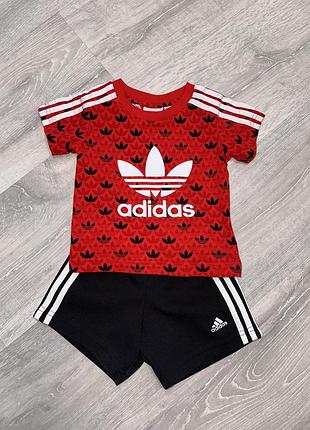 Летний костюм adidas, 3-6мес