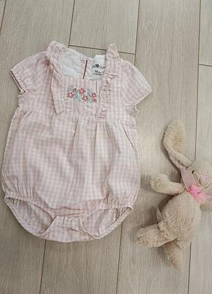 Рожевий дитячий пісочник у клітинку «віші» від бренду so cute. розмір 12-18 місяців 86 см.