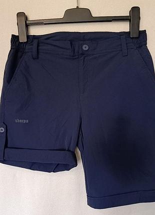 Женские трекинговые синие бермуды/шорты sherpa outdoor р.м