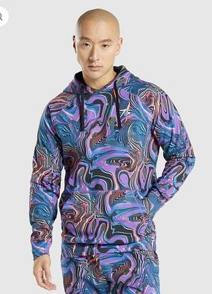 Gymshark pre workout hoodie - purple/black