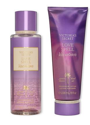 Набір міст спрей лосьйон для тіла victoria’s secret love spell vacation оригінал