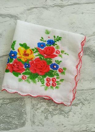 Жіночі носові хустки 28*28 см 100% котон