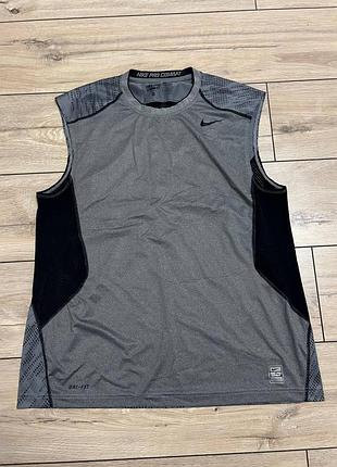 Мужская спортивная компрессионная футболка nike pro combat размер xl