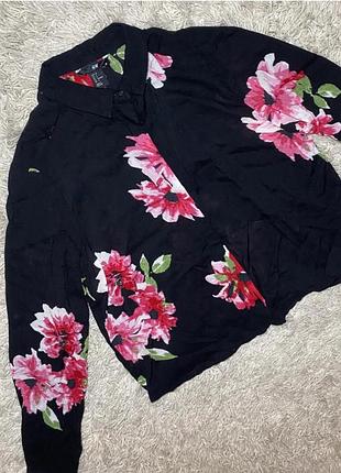 Блуза сорочка h&m віскоза квітковий принт, xs