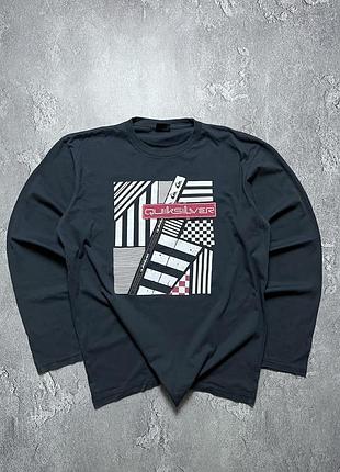 Vintage винтажный лонгслив quiksilver big logo y2k size xl размер хл