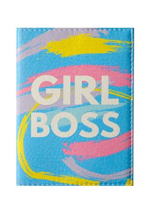 Обложка на паспорт (биометрический) "girl boss" для девушки!