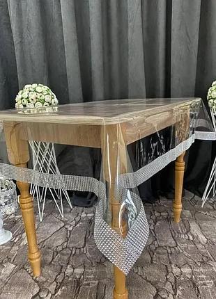 Силиконовая скатерть прямоугольная cristal 150 на 300