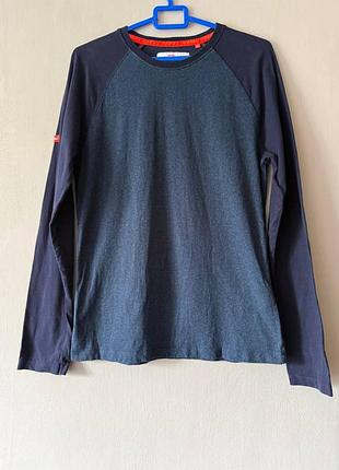 Чоловічий лонгслів реглан superdry orange label / бавовна (розмір m)