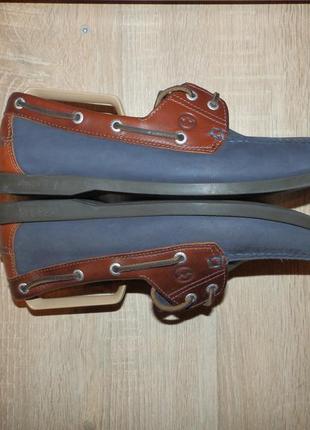 Топсайдеры , мокасины orca bay oakland mens navy leather deck shoes4 фото