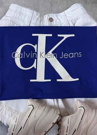 Футболка синяя calvin klein