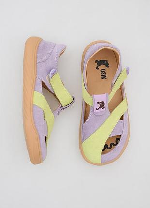 Анатомические удобные детские летние босоножки osik, натуральная замша, barefoot размер 21, 22, 31, 32, 35