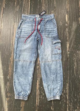 Tommy hilfiger denim cargo joggers. полегшені джинси карго р s (26)