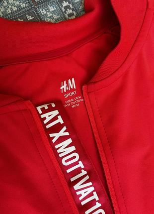 Кофта бомбер h&m червона 2