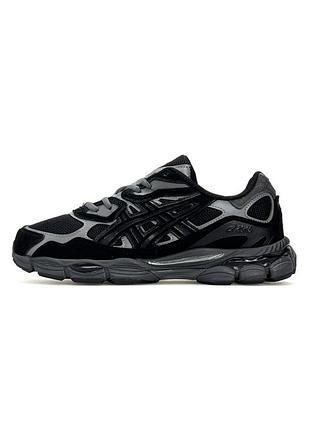 🐆 мужские кроссовки asics gel-nyc black grey metallic