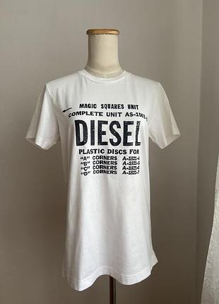 Футболка біла diesel з надписом