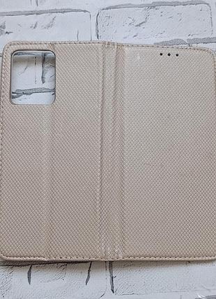 Чехол-книжка xiaomi redmi note 12 4g | магнитный флип кейс (золотой / бежевый)