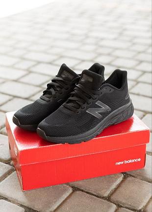 Кроссовки мужские легкие удобные сетка черные new balance