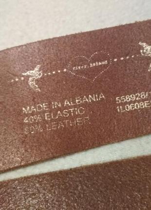 Стильный кожаный ремень с эластичной вставкой, албания4 фото