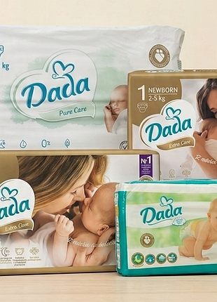 Підгузки та трусики dada розміри 1, 2, 3.— розпродаж!!!