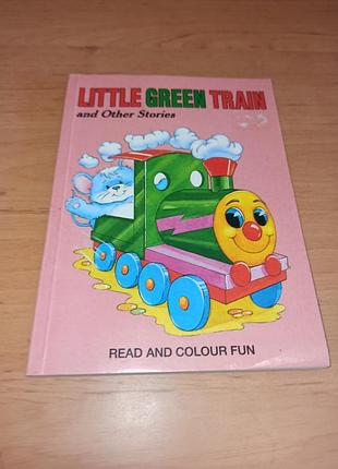Little green train and other stories peter haddock limited ретро книга-раскраска для детей на английском языке.
