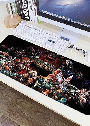 Большой коврик для мышки и клавиатуры world of warcraft 900*400*3 мм