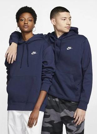 Підліткове темно-синє худі nike моделі fd3000-410 оригінал розмір xl