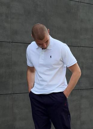 Класична футболка поло polo ralph lauren / чоловіча теніска ральф лорен бавовна