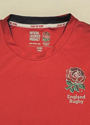 Vintage - england -for the glory -official rugby poly top red - фанатская красная футболка регби - 13 лет