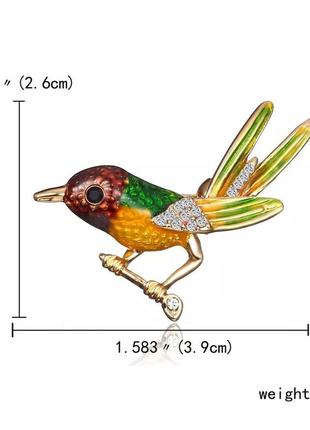 Брошь птичка