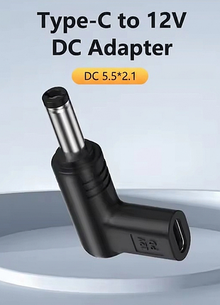 Перехідник для роутера type-c на dc 5.5x2.1 мм 12v pd, тригер для живлення від повербанка, адаптер для роутера