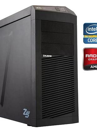 Ігровий пк zalman z5 plus tower / intel core i5-6400 (4 ядра по 2.7 - 3.3 ghz) / 16 gb ddr4 / 256 gb ssd + 1000 gb hdd / amd