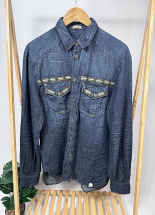 Сорочка рубашка galliano denim vintage оригінал john galliano джинсова