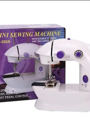 Швейная мини машинка mini sewing machine sm-202a 4 в 1 портативная домашняя машинка для шитья 45052/59