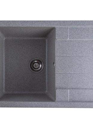 Гранитная мойка для кухни platinum 6550 intenso матовая серая