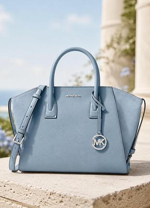 Сумка michael kors avril large leather and suede satchel