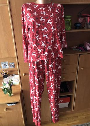 Пижама, комплект, костюм, 100% коттон, l-xl. primark.