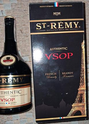 Коллекционный французский бренди st-rmy authentic vsop (в коробке, конец 1990-х / 2000-е)после 2010х фабрика сменила упаковку