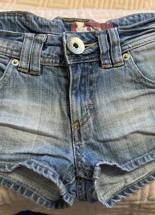 Джинсовые шорты denim h&m для девочки на 9-10 лет 140 рост