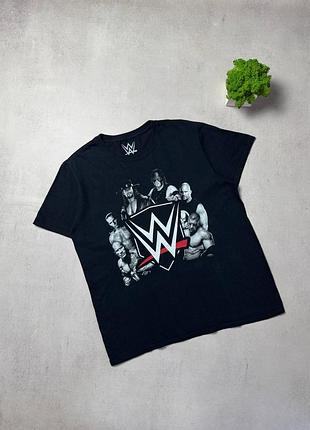Футболка чорна чоловіча реслінг wwe оригінал big logo vintage рідкісна
