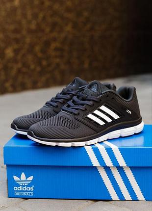 Кросівки чоловічі адидас чорні легкі зручні сітка adidas climacool