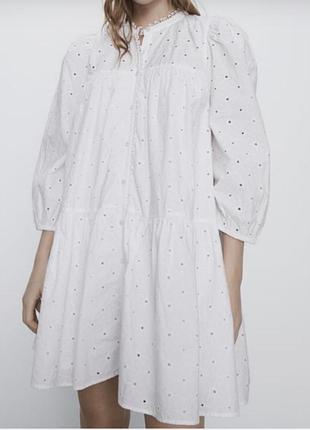 Zara сукня із прошви на підкладці м розміру