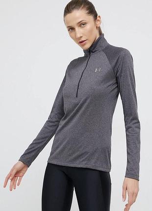 Темно-сіра спортивна кофта в принт від under armour  розмір s