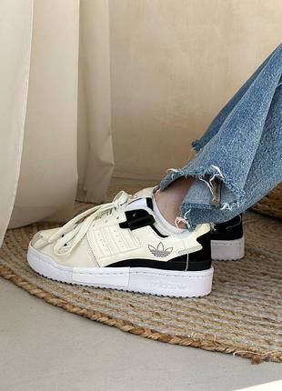 💕 женские кроссовки adidas forum exhibit low cream white