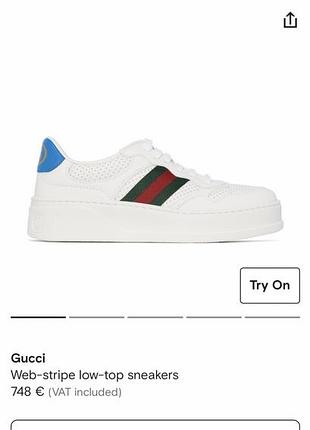 Оригінал! кросівки, кеди, снікерси жіночі gucci web- stribe low-top sneakers