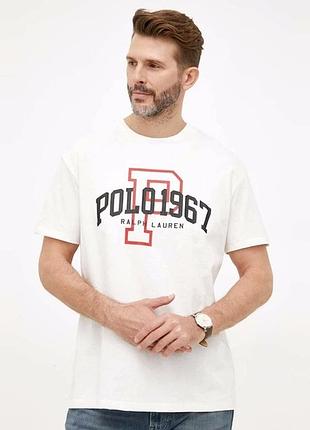 Біла чоловіча футболка polo ralph lauren
