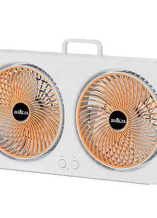 Настільний вентилятор f105 dual-fan design 1800mah yellow