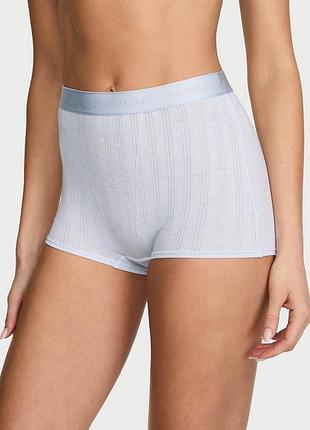 Женские трусики victoria's secret (2877997779856) sosofttm modal ultra-fine logo high-waist boyshort xxl голубые